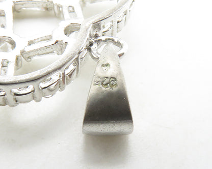 925 Sterling Silver  Sparkling Cubic Zirconia Love Heart Pendant  PT14065