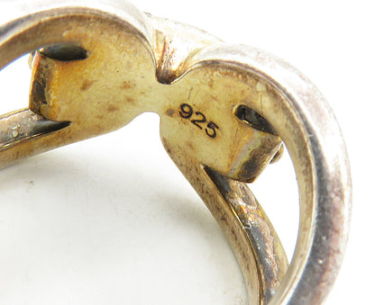 MICHAEL DAWKINS 925 Sterling Silver  Vintage Open Design Band Ring Sz 5 RG9535