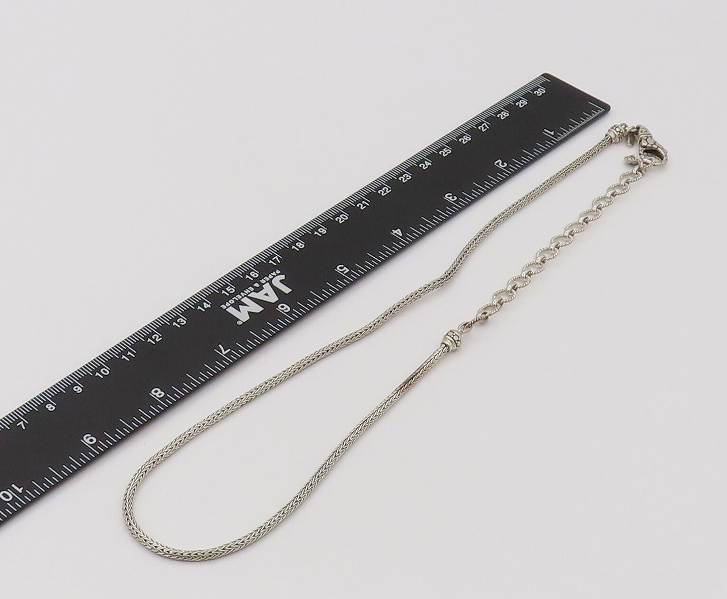 SARDA 925 Silver  Vintage Minimalist Breaded Solid Chain Necklace  NE4114