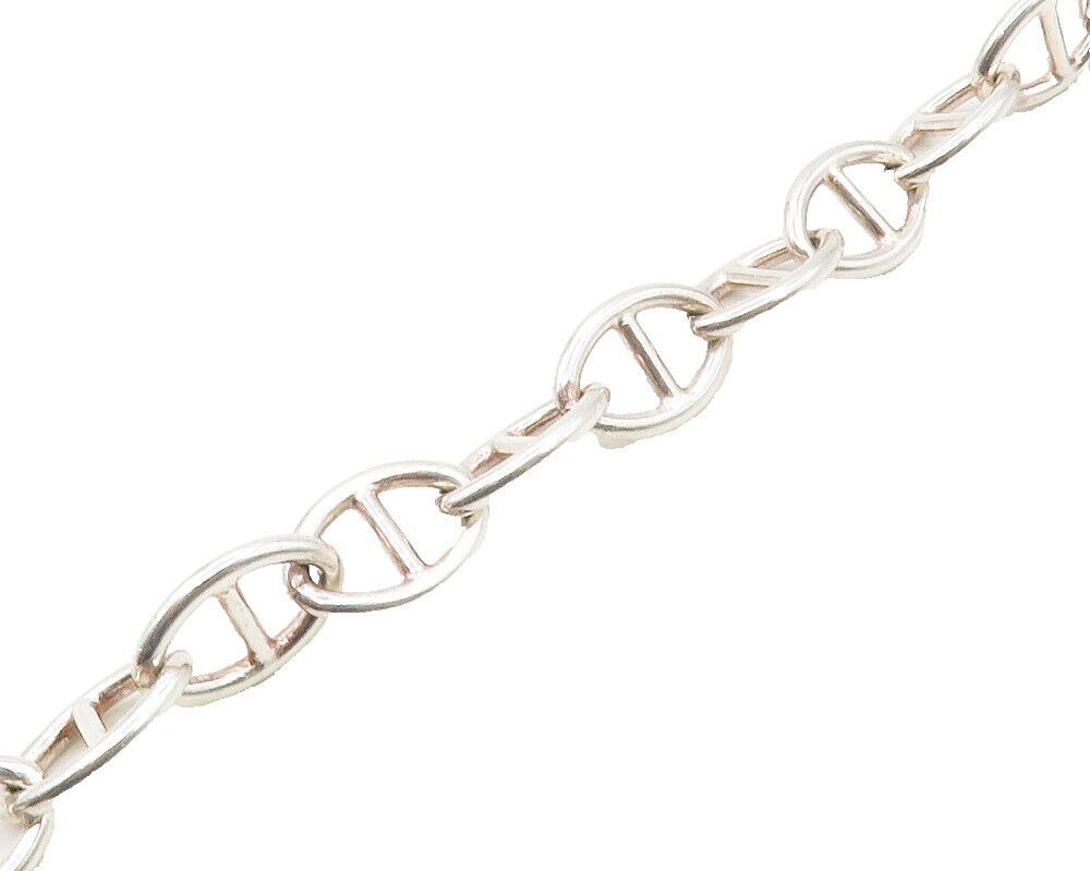 925 Sterling Silver  Shiny Magnetic Closure Anchor Link Chain Necklace  NE2706