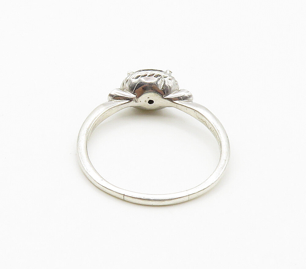 GABRIEL & CO. 925 Silver  Hematite & Genuine Diamonds Band Ring Sz 10  RG16109