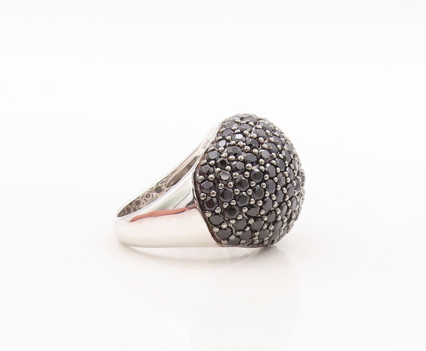 925 Sterling Silver Vintage Ring Spinel Inlay Dome Shape  Sz 7  RG29791