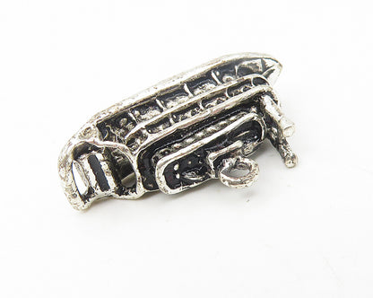 925 Sterling Silver  Vintage Petite Oxidized Ferry Boat Drop Pendant  PT9253