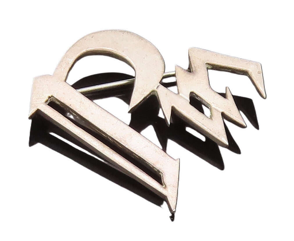 925 Sterling Silver Vintage Brooch Pin Solid Carved Arabic Blessings  BP10724