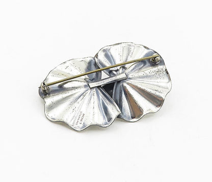 MONET 925 Sterling Silver  Vintage Shiny Modernist Design Brooch Pin  BP3200
