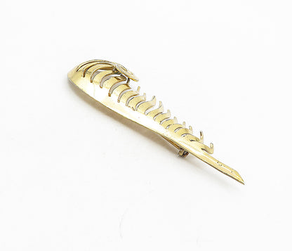 925 Sterling Silver  Vintage Shiny Handmade Swirl Design Brooch Pin  BP3137