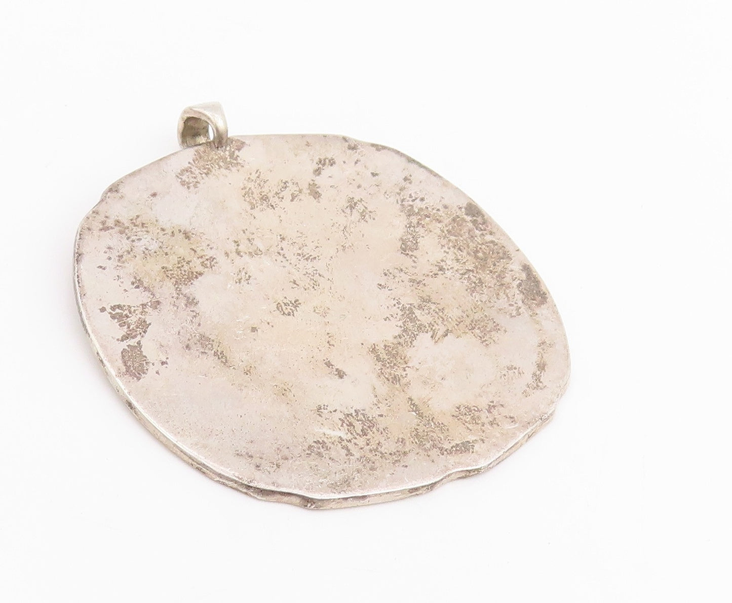 925 Sterling Silver Vintage Pendant Geometric Honeycomb Turtle Design  PT25194