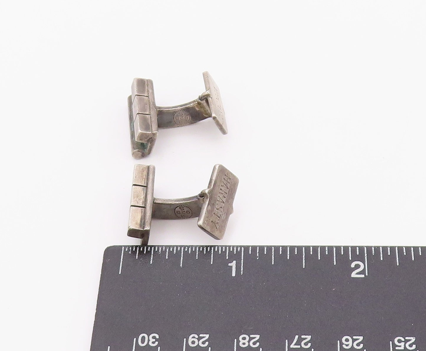 925 Sterling Silver Vintage Cuff Links GEORG JENSEN DENMARK Brick Design  TR3948