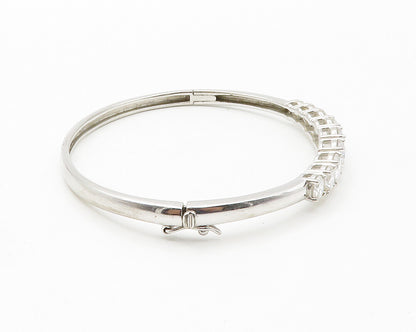 ROSS SIMON 925 Sterling Silver  Shiny Cubic Zirconia Bangle Bracelet  BT5467