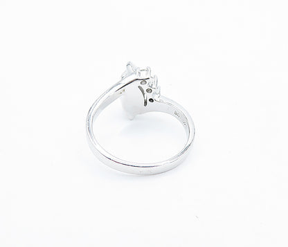 925 Sterling Silver  Cubic Zirconia Linda & Dennis Band Ring Sz 6  RG6071