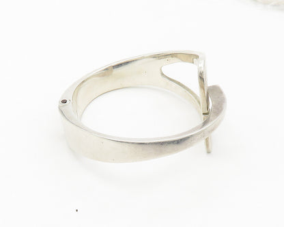 MEXICO 925 Sterling Silver  Vintage Shiny Smooth Bangle Bracelet  BT6779