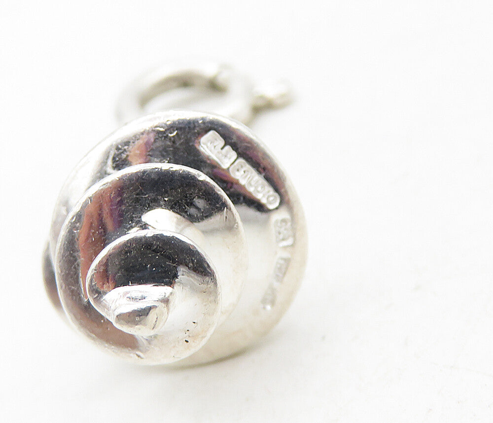 RLM STUDIO 925 Sterling Silver  Vintage Shiny Spiral Sea Shell Pendant  PT6953