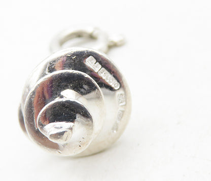 RLM STUDIO 925 Sterling Silver  Vintage Shiny Spiral Sea Shell Pendant  PT6953
