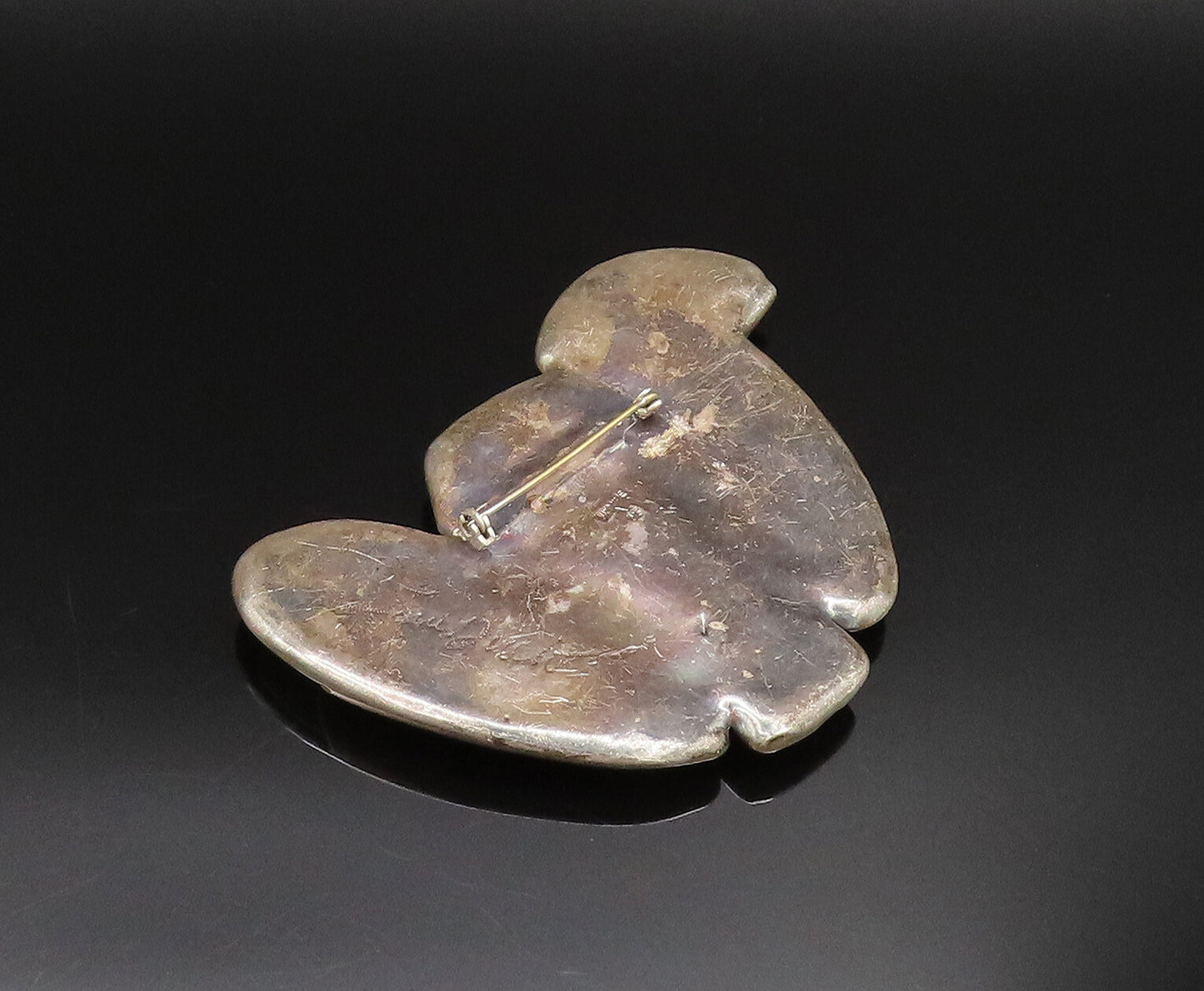 FREDERIC JEAN DUCLOS 925 Silver  Vintage Large Warrior Head Brooch Pin  BP9800