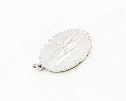 925 Sterling Silver  Vintage Shiny Mother's Day 1971 Medallion Pendant PT15252