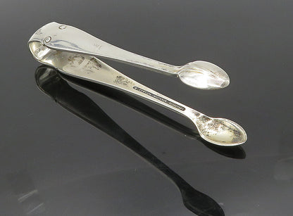 TIFFANY & CO. 925 Sterling Silver  Vintage Swirl Etched Detail Tongs  TR1586