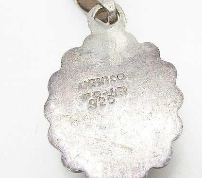 MEXICO 925 Sterling Silver  Vintage Bezel Set Sodalite Drop Pendant  PT2319
