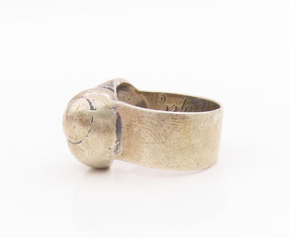 925 Sterling Silver Vintage Ring MIGNON FAGET Antique Garden Snail Sz 5 RG33125