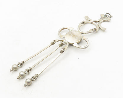 925 Sterling Silver  Vintage Sodalite Linked Design Drop Pendant  PT8064