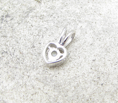 925 Sterling Silver  Fire Opal Love Heart Slider Pendant  PT1167