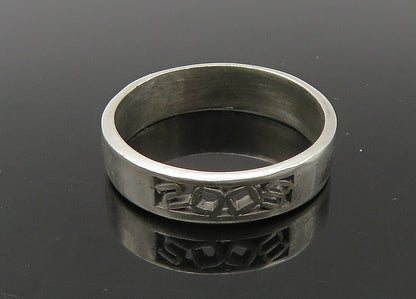 925 Sterling Silver  Vintage Minimalist Smooth Large Band Ring Sz 12  RG22419