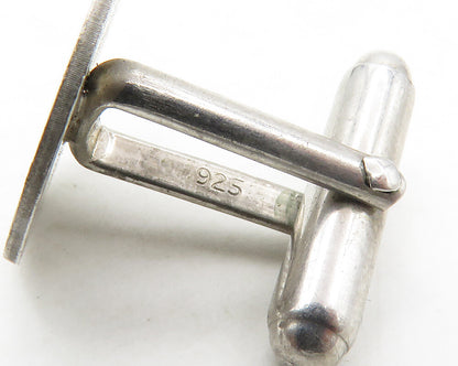 925 Sterling Silver  Vintage Shiny YN Initials Smooth Round Cufflinks  TR2313