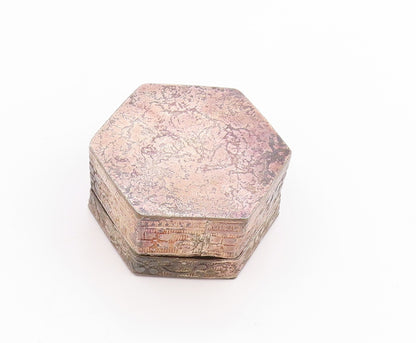 925 Sterling Silver Vintage Jewelry Box Engraved Floral Design OPENS  TR3978