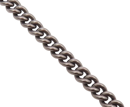 925 Sterling Silver Vintage Bracelet VERA WANG Dark Tone Curb Link Band  BT11058