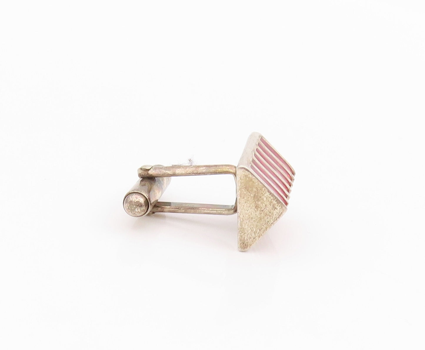 925 Sterling Silver Vintage Cuff Links Designer Rectangle Enameled  TR3880