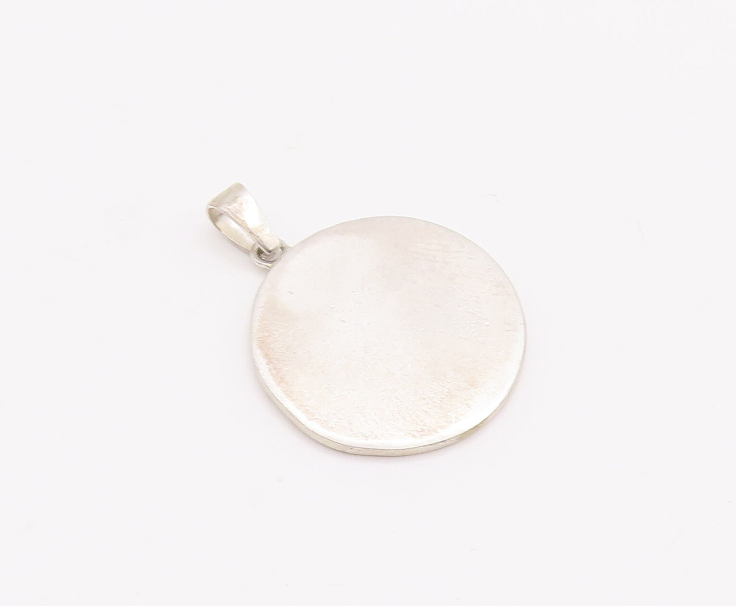 925 Sterling Silver Vintage Pendant Minimalist Carved Swirl Design  PT23224