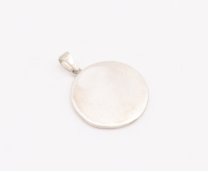 925 Sterling Silver Vintage Pendant Minimalist Carved Swirl Design  PT23224