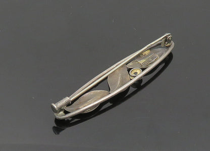 HANDARBEIT GERMANY 925 Silver  Vintage Antique Topaz Floral Brooch Pin  BP8025