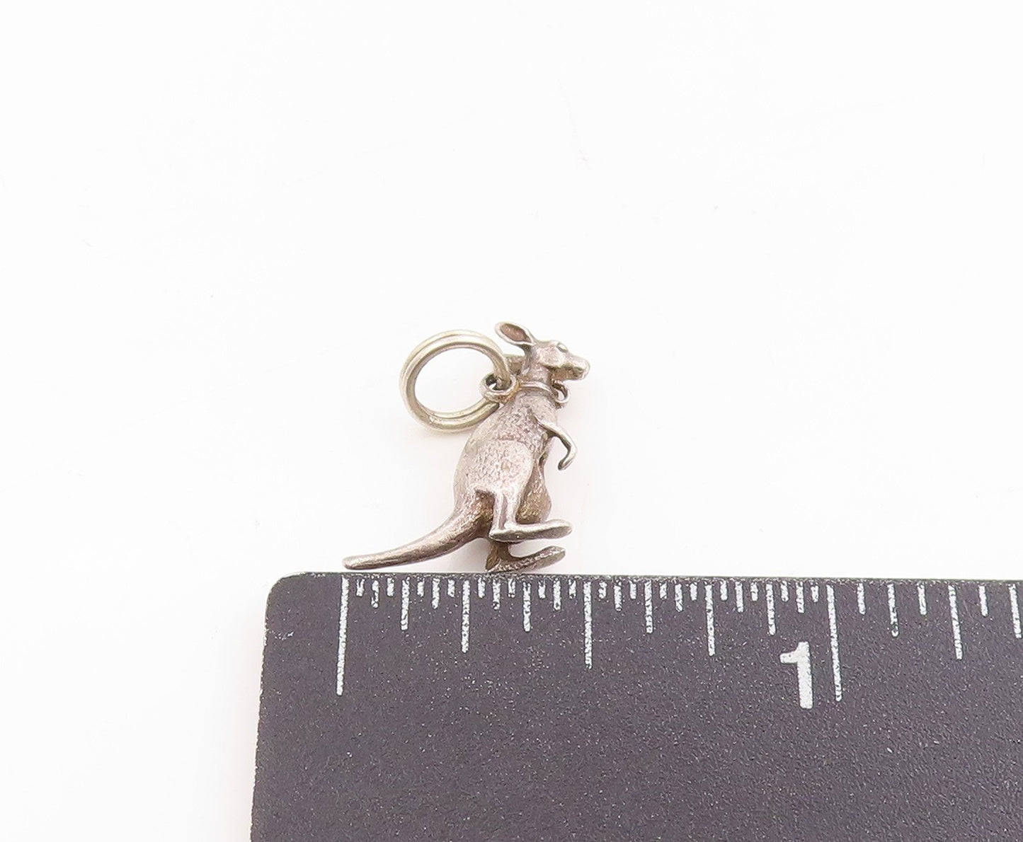 925 Sterling Silver Vintage Pendant Miniature Kangaroo With Baby Pouch  PT25378