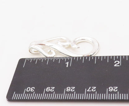 925 Sterling Silver Vintage Pendant Modernist Cutout Dropping Swirls  PT23527