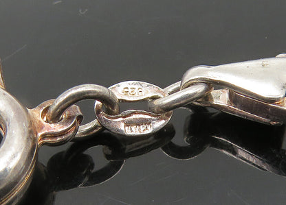 925 Sterling Silver  Vintage Dark Tone Dolphin Motif Chain Bracelet  BT8426