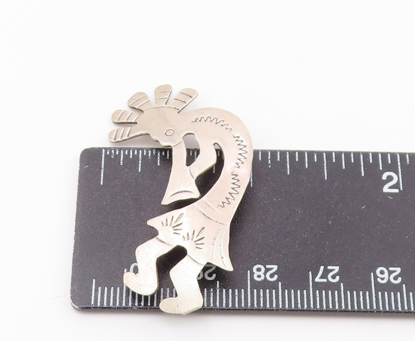 HENRY BACA NAVAJO 925 Silver  Vintage Kokopelli Dancer Brooch Pin  BP7858