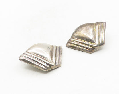MEXICO 925 Sterling Silver  Vintage Modernist Non Pierce Drop Earrings  EG5137