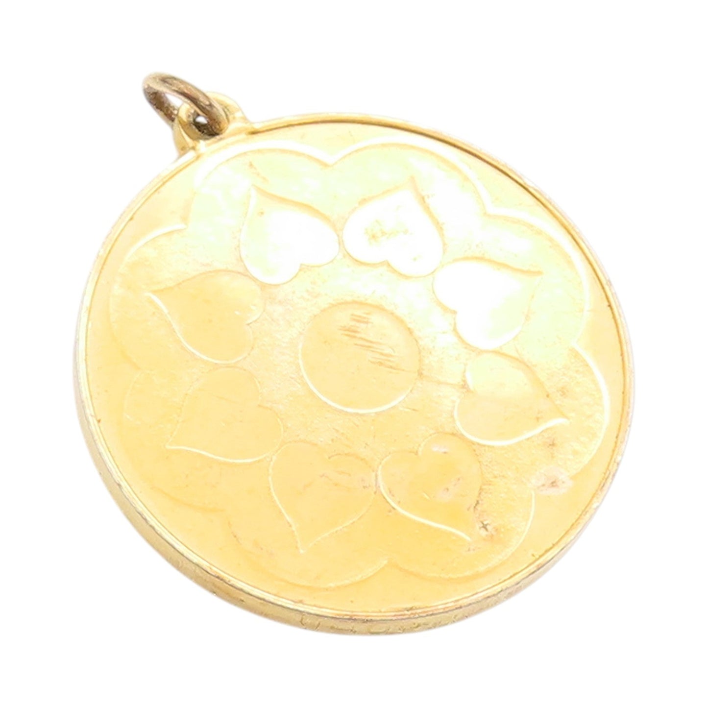 925 Sterling Silver Vintage Pendant Gold Plated Floral Design Medallion  PT24908
