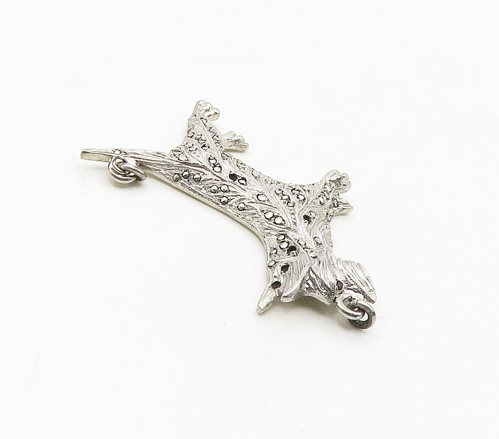 925 Sterling Silver  Vintage Sparkling Terrier Dog Motif Pendant  PT13342