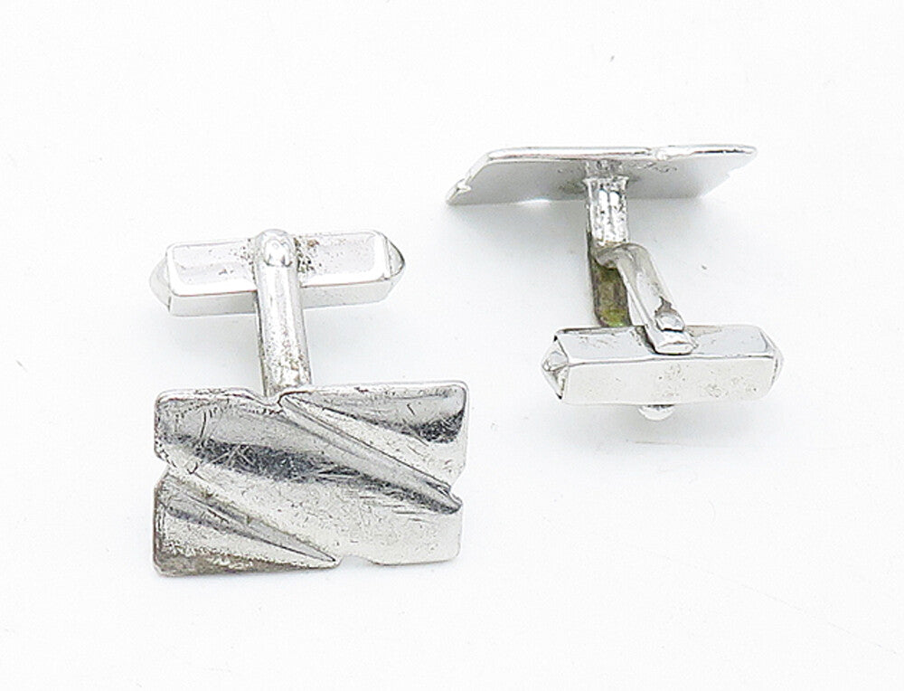 SWANK 925 Sterling Silver  Vintage Shiny Polished Square Cuff Links  TR1845