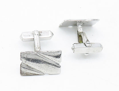 SWANK 925 Sterling Silver  Vintage Shiny Polished Square Cuff Links  TR1845