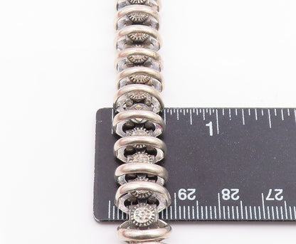 925 Sterling Silver Vintage Bracelet SILPADA Classic Textured Disc Link  BT12072