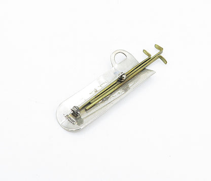 MEXICO 925 Sterling Silver  Vintage 2 Tone Bag Of Golf Clubs Brooch Pin BP1324