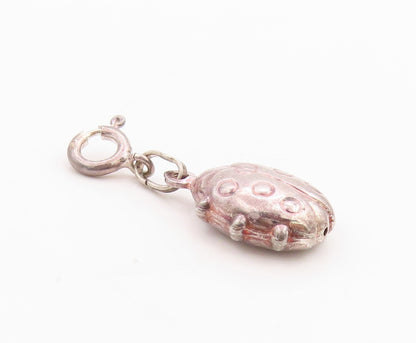 925 Sterling Silver Vintage Pendant Dark Tone Beetle Charm PT24727