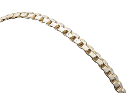 925 Sterling Silver  Vintage Closed Zip Chain Bracelet  BT9806