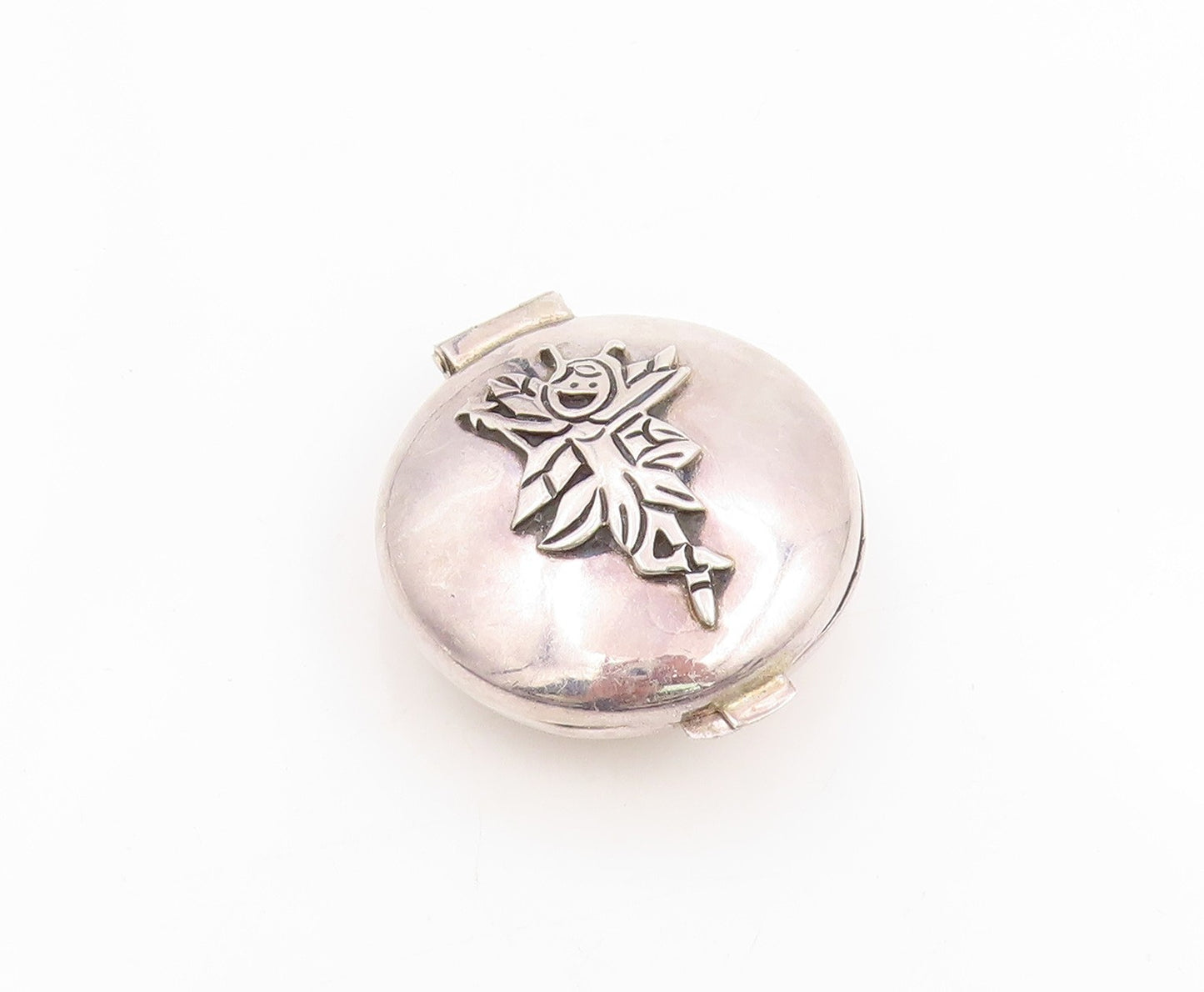 925 Sterling Silver Vintage Pill Box EMILIA CASTILLO Fairy Trinket OPENS  TR4106