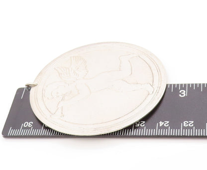 925 Sterling Silver Vintage Pendant S. KIRK & SON Cherub With A Trumpet  PT25057