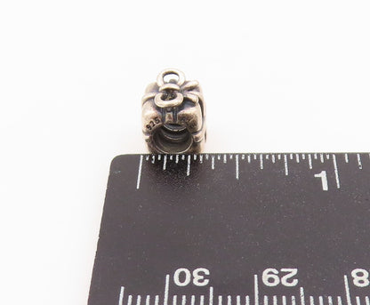 925 Sterling Silver Vintage Pendant PANDORA Mini Carved Gift Box Charm  PT24255