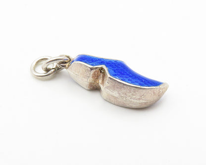 925 Sterling Silver  Vintage Petite Enamel Coated Pointed Shoe Pendant  PT8214