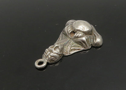925 Sterling Silver  Vintage Shiny Fortune Teller Motif Pendant  PT19360